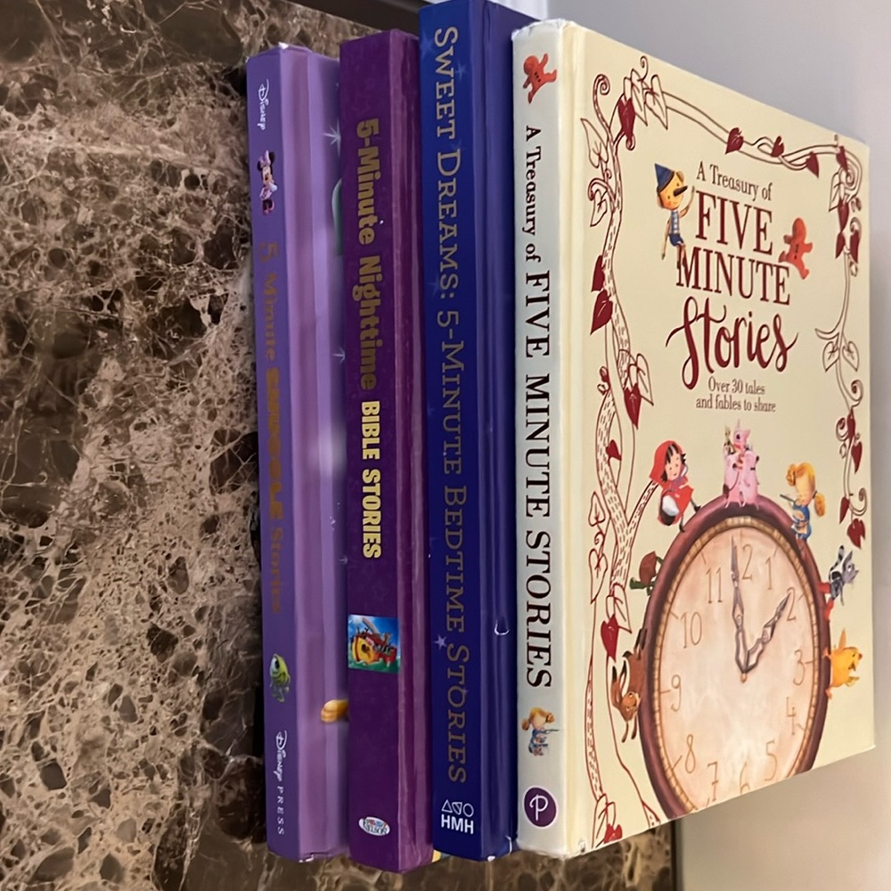 Four Books 5-minute Bedtime stores. Bundle of 4 books. Disney